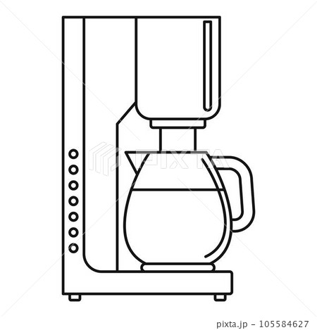 Coffee maker icon. Outline coffee maker vector icon for web design isolated on white background Coffee maker icon. Outline coffee maker vector icon for web design isolated on white background 105584627