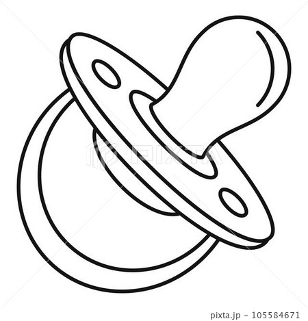 Child nipple icon. Outline child nipple vector icon for web design isolated on white background 105584671