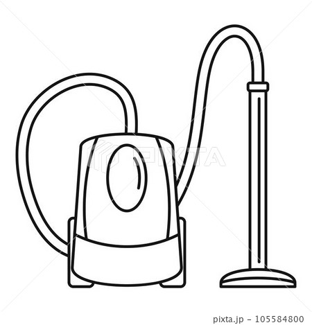Plastic vacuum cleaner icon. Outline plastic vacuum cleaner vector icon for web design isolated on white background Plastic vacuum cleaner icon. Outline plastic vacuum cleaner vector icon for web design isolated on white background 105584800