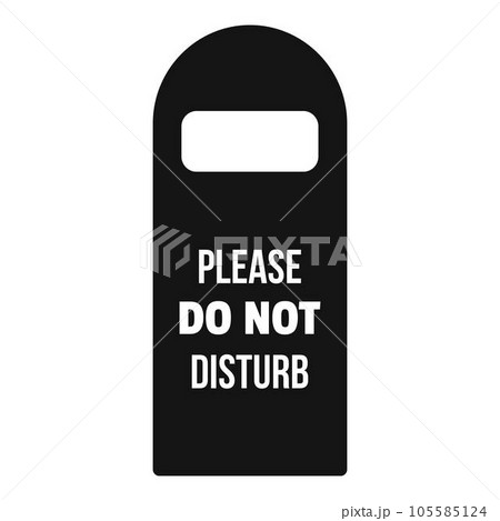 Please do not disturb room tag icon. Simple illustration of please do not disturb room tag vector icon for web design isolated on white background 105585124