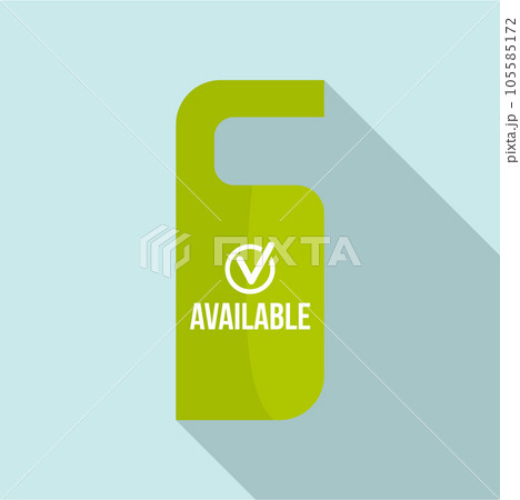 Available door hanger tag icon. Flat illustration of available door hanger tag vector icon for web design 105585172