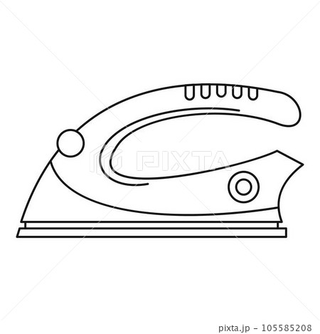 Modern iron icon. Outline modern iron vector icon for web design isolated on white background 105585208