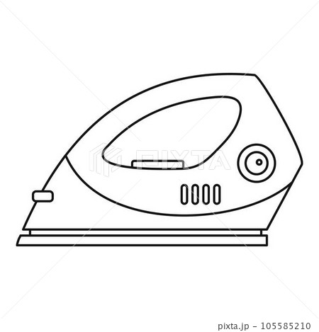 Electric iron icon. Outline electric iron vector icon for web design isolated on white background 105585210