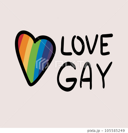 The symbol is gay. Gay Pride vector illustration. The color of the rainbow 105585249