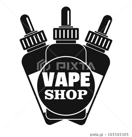 Vape liquid shop logo. Simple illustration of vape liquid shop vector logo for web design isolated on white background 105585305