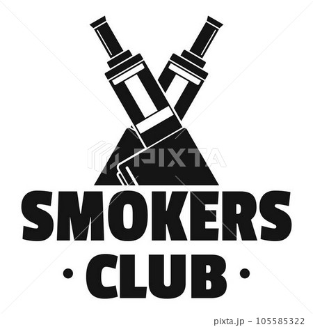 Vape smokers club logo. Simple illustration of vape smokers club vector logo for web design isolated on white background 105585322