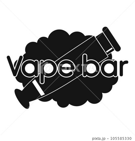 Vape bar logo. Simple illustration of vape bar vector logo for web design isolated on white background Vape bar logo. Simple illustration of vape bar vector logo for web design isolated on white background 105585330