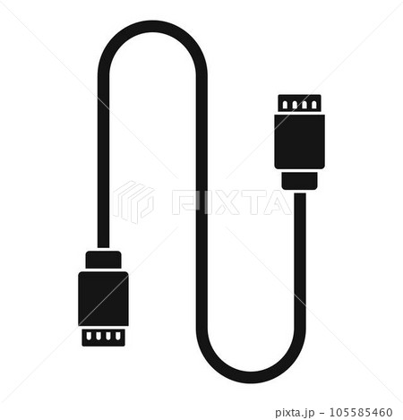 Charging vape cable icon. Simple illustration of charging vape cable vector icon for web design isolated on white background Charging vape cable icon. Simple illustration of charging vape cable vector icon for web design isolated on white background 105585460