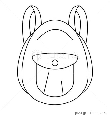 Tourist backpack icon. Outline tourist backpack vector icon for web design isolated on white background 105585630