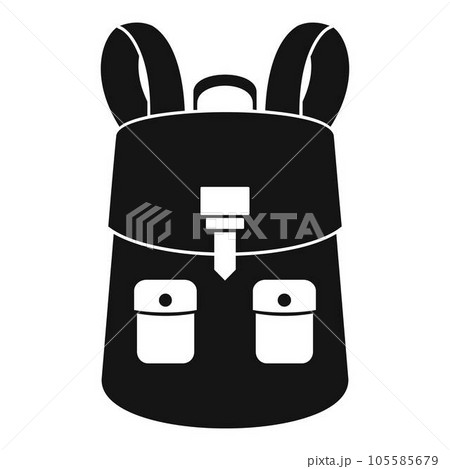 Haversack icon. Simple illustration of haversack vector icon for web design isolated on white background Haversack icon. Simple illustration of haversack vector icon for web design isolated on white background 105585679