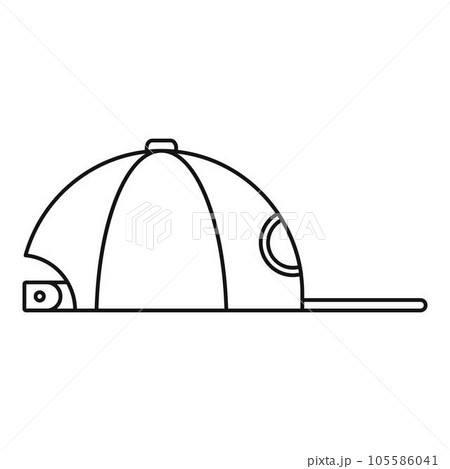 Rap cap icon. Outline rap cap vector icon for web design isolated on white background 105586041