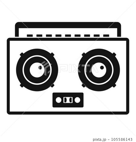 Boombox icon. Simple illustration of boombox vector icon for web design isolated on white background Boombox icon. Simple illustration of boombox vector icon for web design isolated on white background 105586143