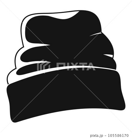 Beanie hat icon. Simple illustration of beanie hat vector icon for web design isolated on white background 105586170