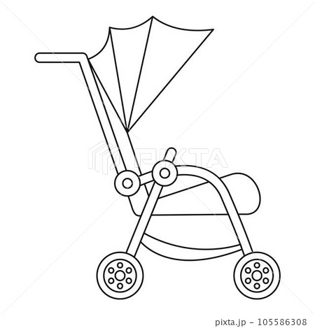 Buggy icon. Outline buggy vector icon for web design isolated on white background 105586308
