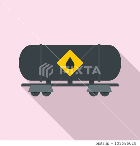 Petrol wagon icon. Flat illustration of petrol wagon vector icon for web design 105586619