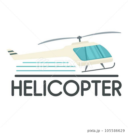 Helicopter icon. Flat illustration of helicopter vector icon for web design 105586629