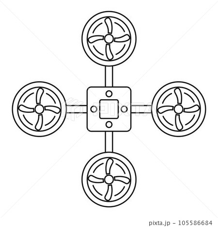 Spy drone icon. Outline spy drone vector icon for web design isolated on white background Spy drone icon. Outline spy drone vector icon for web design isolated on white background 105586684