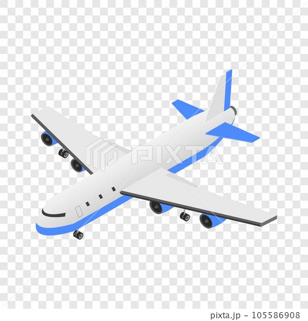 Delivery plane icon. Isometric of delivery plane vector icon for on transparent background 105586908