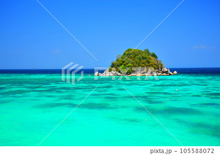 tropical island in sunny day tropical island in sunny day 105588072