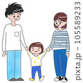 3人家族(母と父と幼児) 105589233