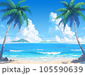 南国の海と砂浜 105590639