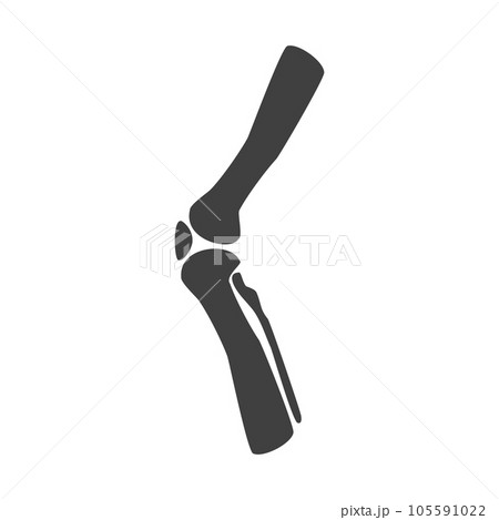 Flat Vector Conceptual Illustration of Knee Joint Icon Flat Vector Conceptual Illustration of Knee Joint Icon 105591022