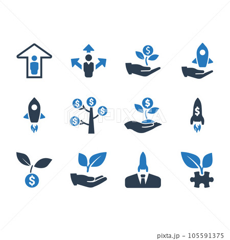 Business Startup Icons - Blue Version Business Startup Icons - Blue Version 105591375