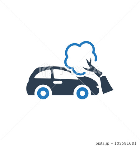 Tree Falling on Car Icon 105591681
