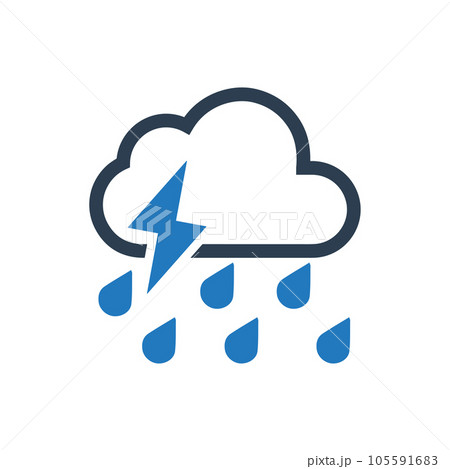 Thunderstorm Icon 105591683