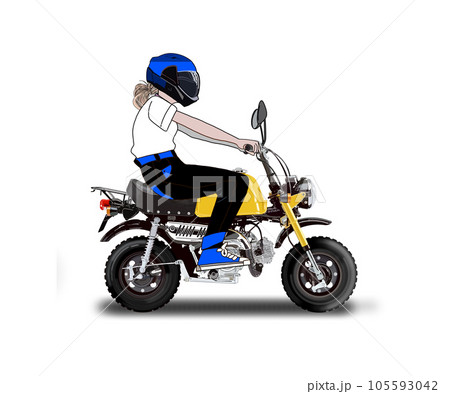 バイクに乗る女性 バイクに乗る女性 105593042