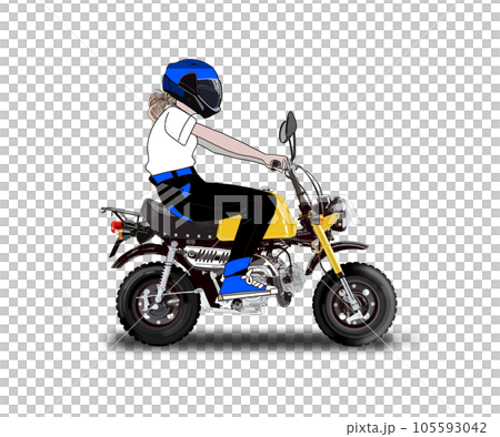 バイクに乗る女性 バイクに乗る女性 105593042