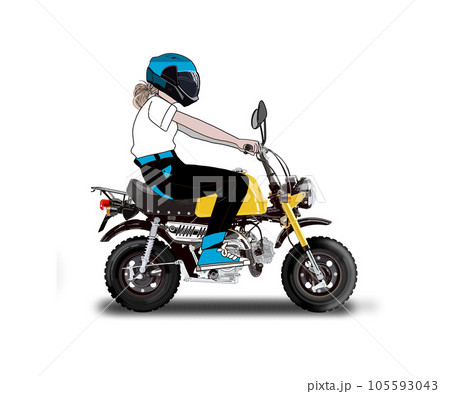 バイクに乗る女性 105593043