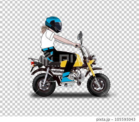 バイクに乗る女性 105593043