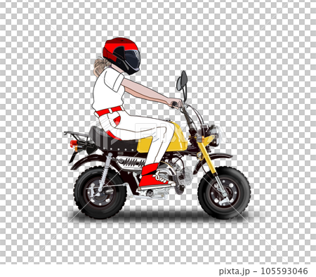 バイクに乗る女性 バイクに乗る女性 105593046