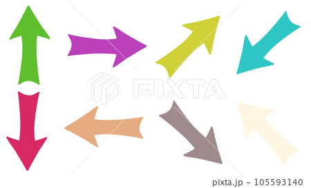 矢印　arrow　ARROW　方向　イラスト　向き　ベクトル　セット　 105593140
