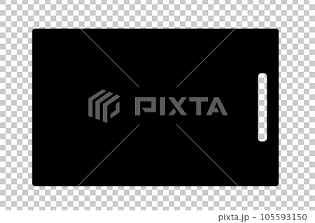 black and white icon of cutting board 105593150