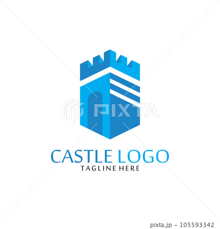 vector castle logo icon template 105593342