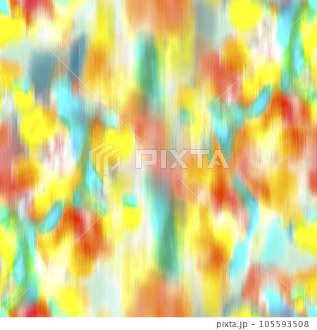 Abstract blurred floral seamless pattern. Bleeding meadow spring flowers 105593508