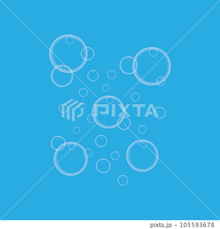 Natural realistic bubble design template 105593678