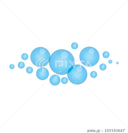 Natural realistic bubble design template 105593687