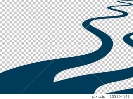 曲がりくねった長い道のりの分かれ道。岐路に立ち道を選択する経験。	 105594141