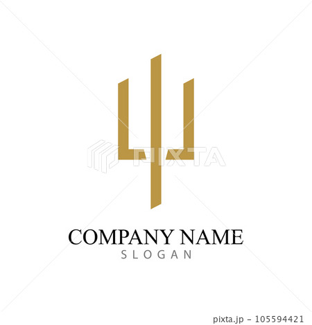 Trident Logo Template vector icon 105594421