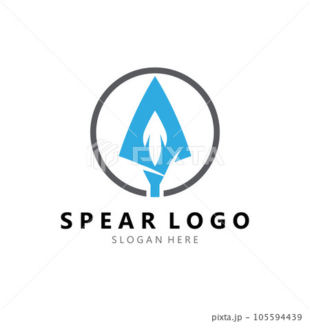spear logo design with template vector illustration spear logo design with template vector illustration 105594439