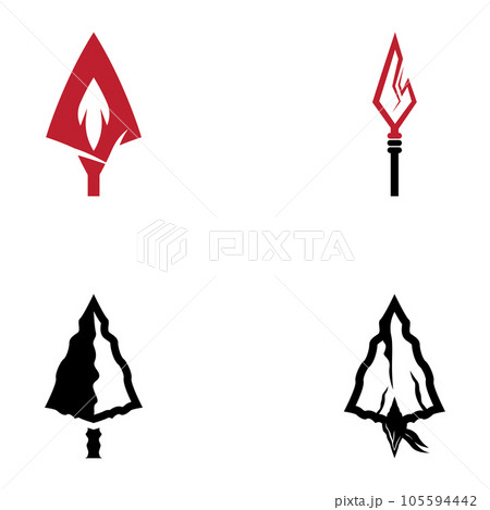 spear logo design with template vector illustration spear logo design with template vector illustration 105594442