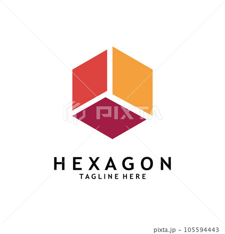 abstract hexagon logo vector illustration template abstract hexagon logo vector illustration template 105594443