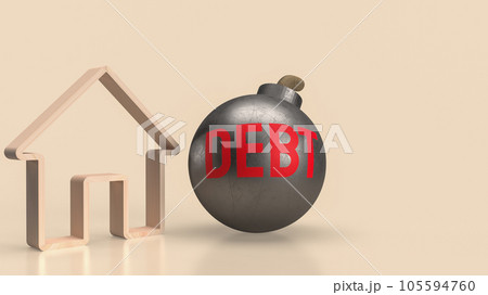 The home icon for property debt concept 3d rendering The home icon for property debt concept 3d rendering 105594760