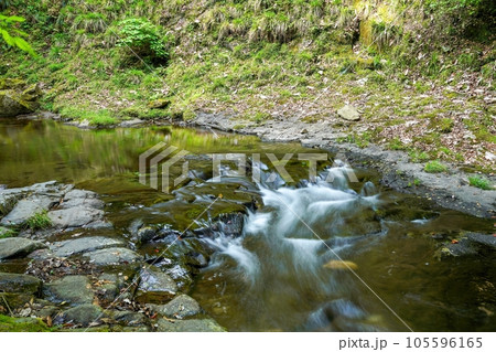 赤目四十八滝で見た涼し気な渓流の流れの情景 赤目四十八滝で見た涼し気な渓流の流れの情景 105596165