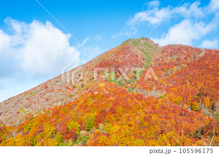 秋の磐梯山登山：猪苗代登山口～赤埴山（登山道から磐梯山を望む） 105596175