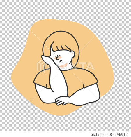 体調不良に悩む女性 イラスト 体調不良に悩む女性 イラスト 105596912