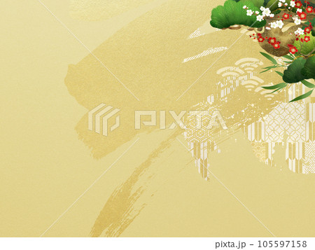 豪華な年賀向け背景 105597158